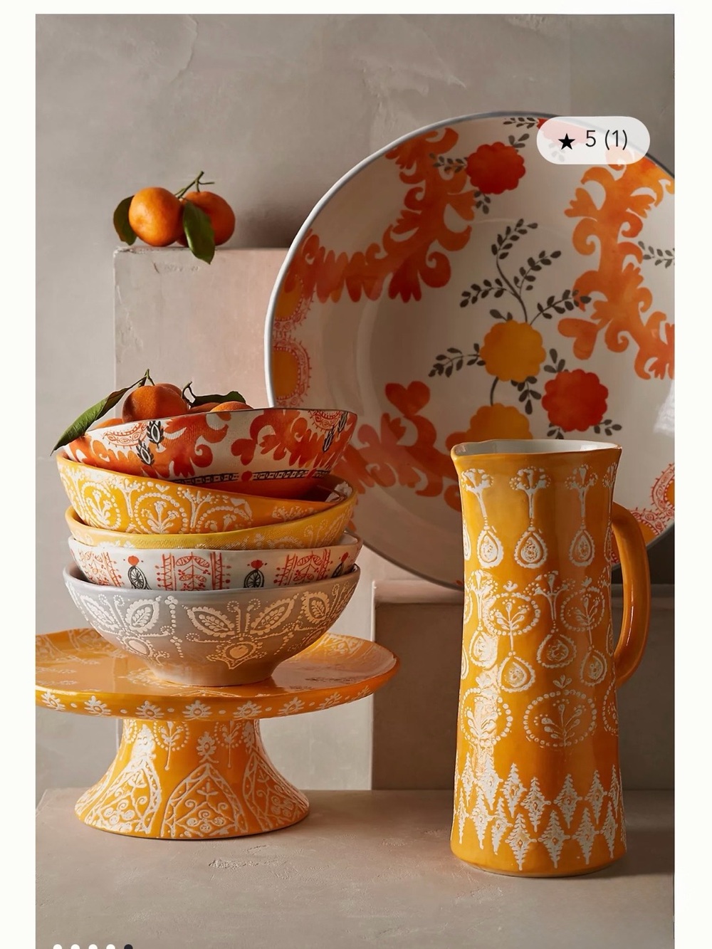Anthropologie Sun Grove Cake Stand Pedestal